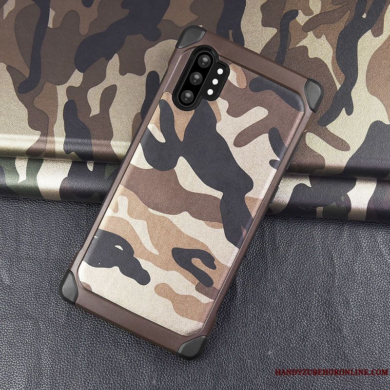 Skal Samsung Galaxy Note 10+ Skydd Telefon Kamouflage, Fodral Samsung Galaxy Note 10+ Purpur