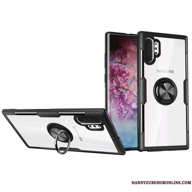 Skal Samsung Galaxy Note 10+ Support Magnetic Transparent, Fodral Samsung Galaxy Note 10+ Skydd Fallskyddtelefon