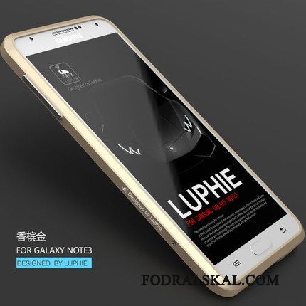 Skal Samsung Galaxy Note 3 Metall Purpurtelefon, Fodral Samsung Galaxy Note 3 Skydd Frame
