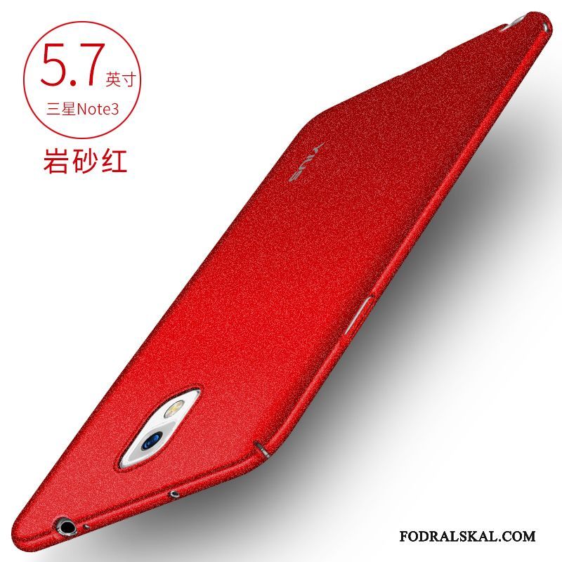 Skal Samsung Galaxy Note 3 Påsar Röd Hård, Fodral Samsung Galaxy Note 3 Skydd Nubucktelefon