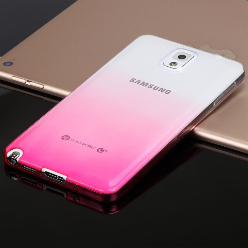 Skal Samsung Galaxy Note 3 Silikon Telefon Transparent, Fodral Samsung Galaxy Note 3 Skydd Lätt Och Tunt Purpur