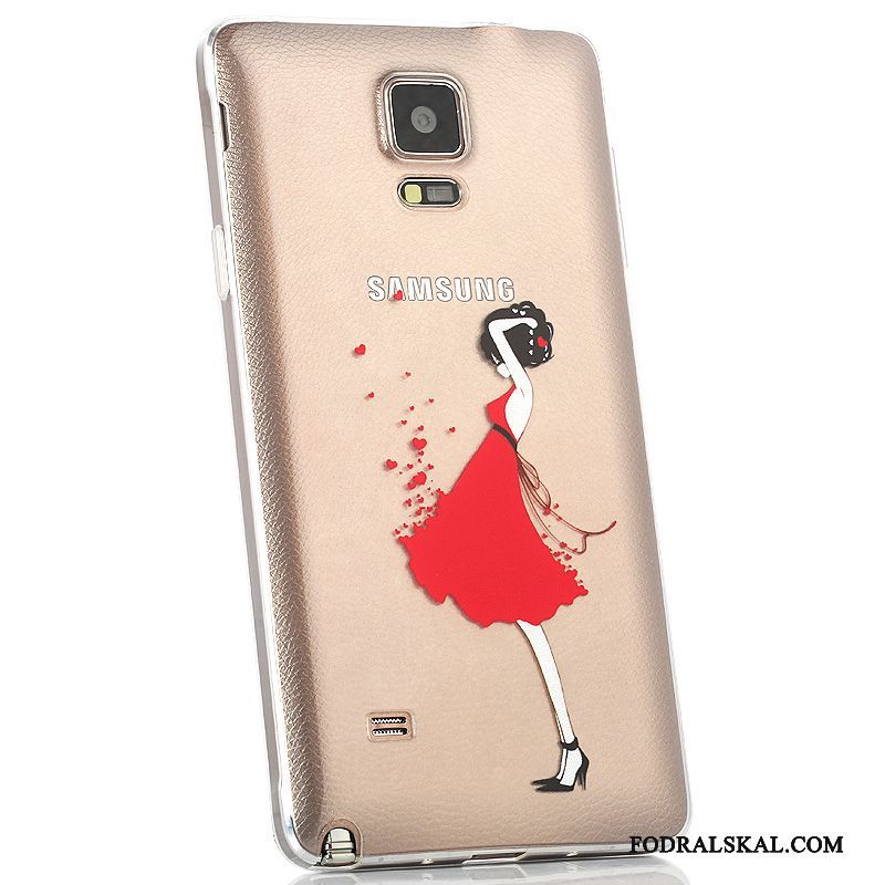 Skal Samsung Galaxy Note 4 Färg Bakre Omslag Fallskydd, Fodral Samsung Galaxy Note 4 Skydd Slim Transparent