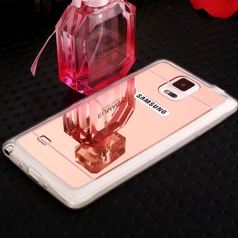 Skal Samsung Galaxy Note 4 Mjuk Spegeltelefon, Fodral Samsung Galaxy Note 4 Silikon Transparent Silver
