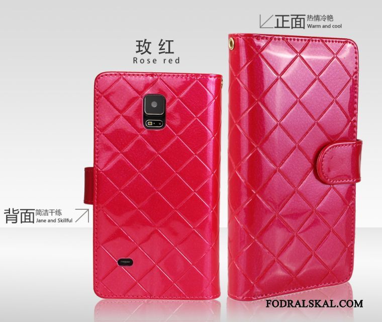 Skal Samsung Galaxy Note 4 Plånbok Bältesspännetelefon, Fodral Samsung Galaxy Note 4 Läderfodral Röd