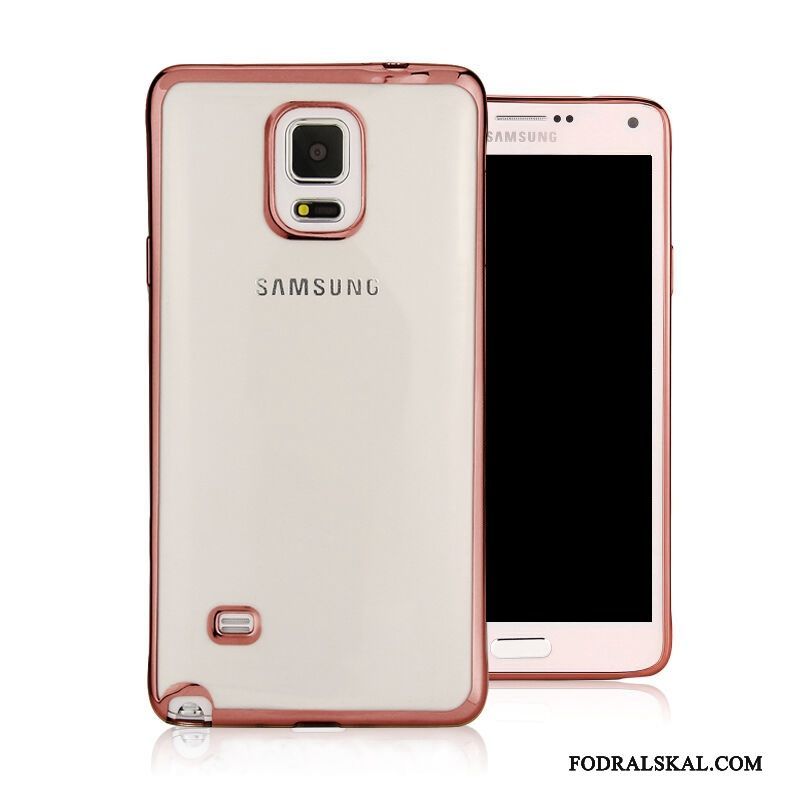 Skal Samsung Galaxy Note 4 Silikon Telefon Fallskydd, Fodral Samsung Galaxy Note 4 Mjuk Guld Plating