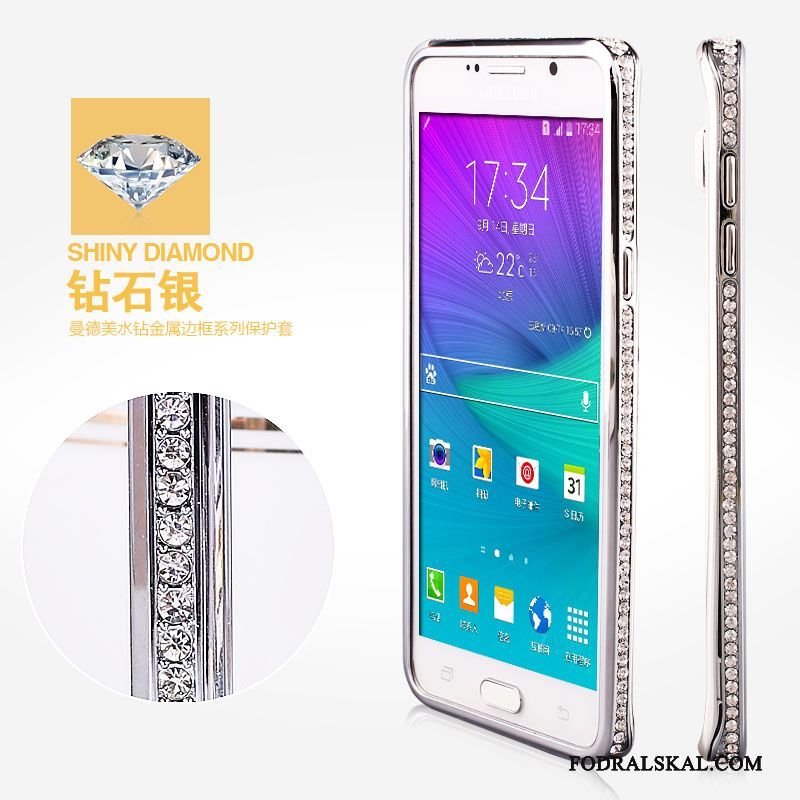 Skal Samsung Galaxy Note 5 Metall Guld Fallskydd, Fodral Samsung Galaxy Note 5 Strass Telefon Frame