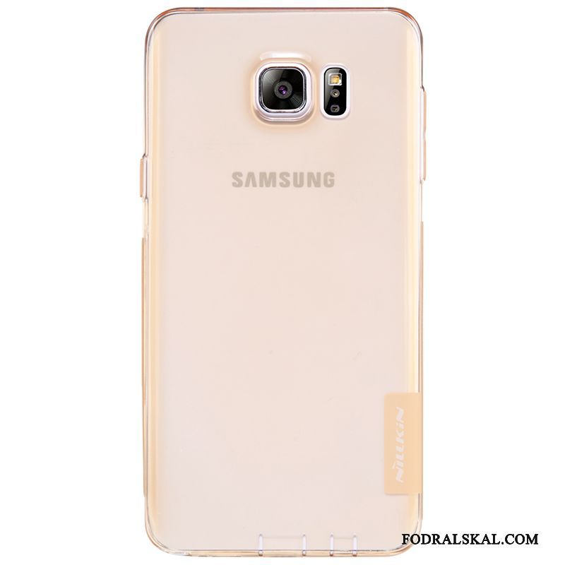 Skal Samsung Galaxy Note 5 Mjuk Guld Transparent, Fodral Samsung Galaxy Note 5 Skydd Blå