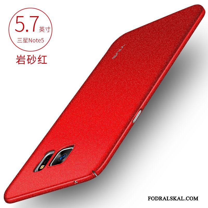 Skal Samsung Galaxy Note 5 Påsar Svart Nubuck, Fodral Samsung Galaxy Note 5 Silikon Hård Röd
