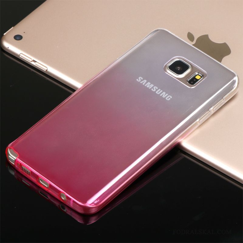 Skal Samsung Galaxy Note 5 Silikon Lätt Och Tunt Purpur, Fodral Samsung Galaxy Note 5 Skydd Telefon Transparent