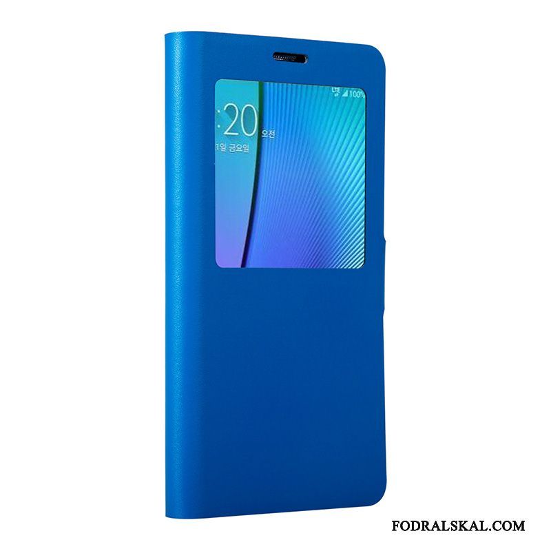 Skal Samsung Galaxy Note 5 Täcka Blåtelefon, Fodral Samsung Galaxy Note 5 Läderfodral