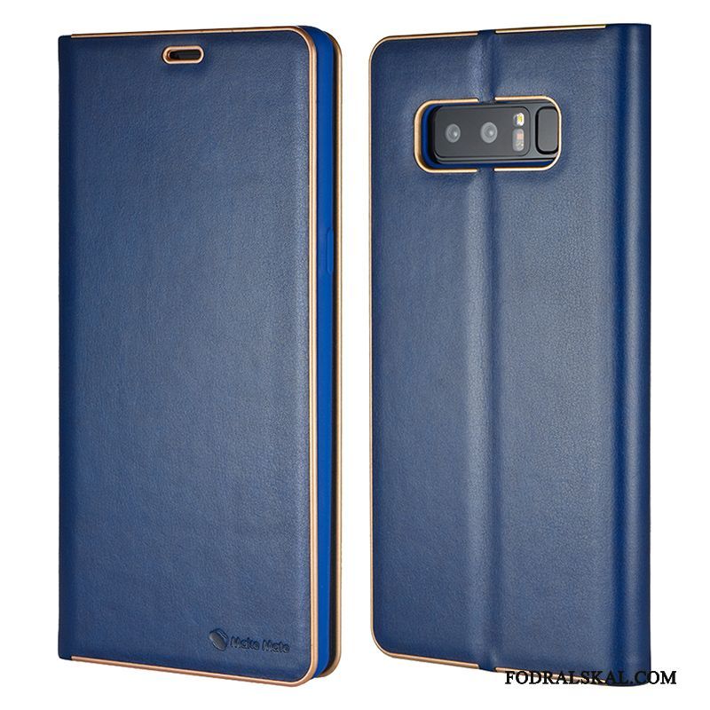 Skal Samsung Galaxy Note 8 Läderfodral Mörkblå Super, Fodral Samsung Galaxy Note 8 Skydd Telefon
