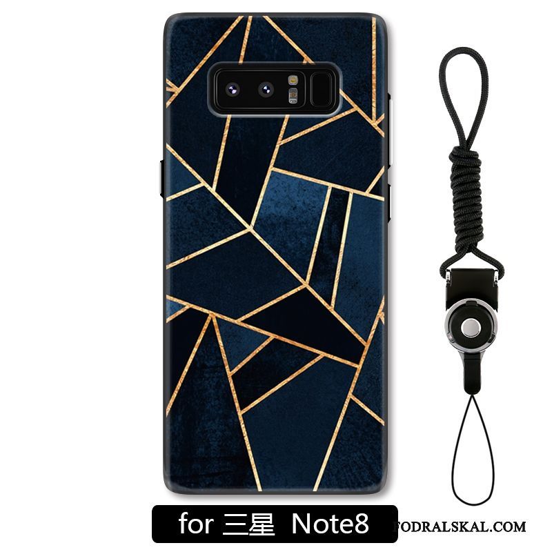 Skal Samsung Galaxy Note 8 Lättnad Hängsmycken Geometri, Fodral Samsung Galaxy Note 8 Skydd Fallskydd Vit