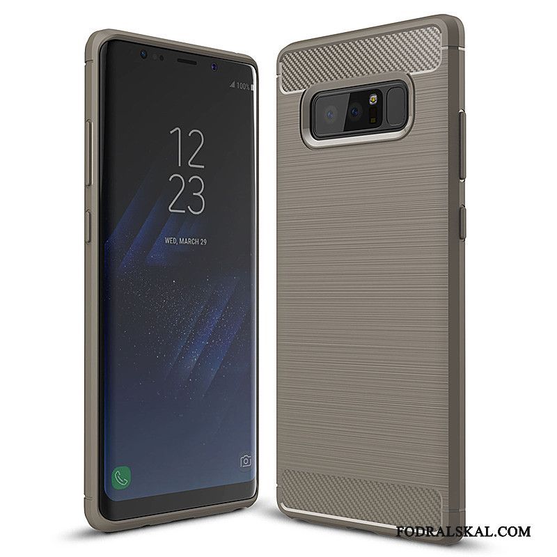 Skal Samsung Galaxy Note 8 Mjuk Telefon Svart, Fodral Samsung Galaxy Note 8 Skydd Kostfiber