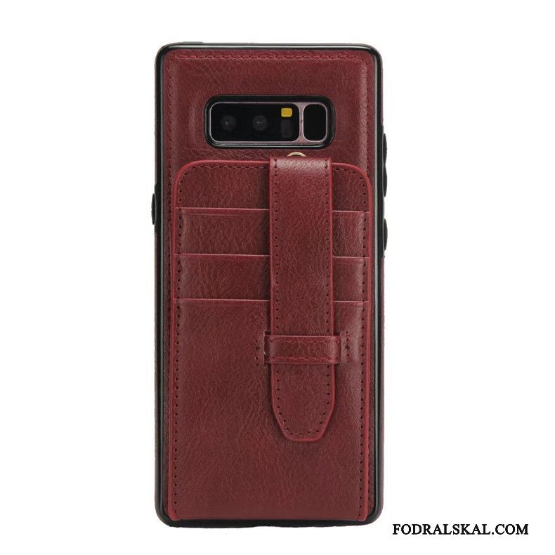Skal Samsung Galaxy Note 8 Plånbok Röd Hängsmycken, Fodral Samsung Galaxy Note 8 Skydd Fallskydd