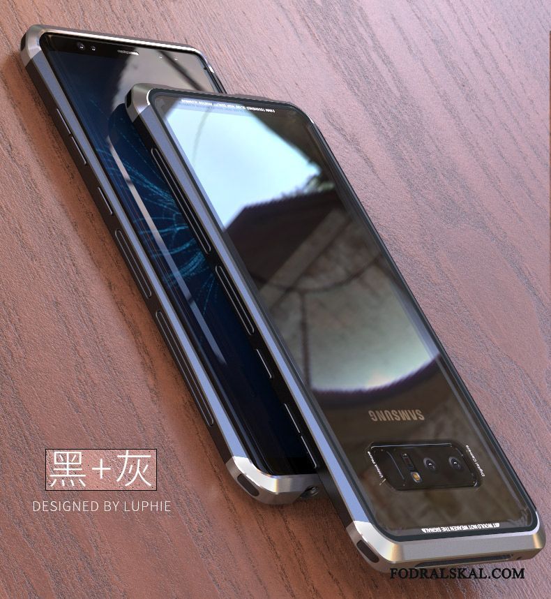 Skal Samsung Galaxy Note 8 Påsar Blå Fallskydd, Fodral Samsung Galaxy Note 8 Kreativa Personlighet Legering