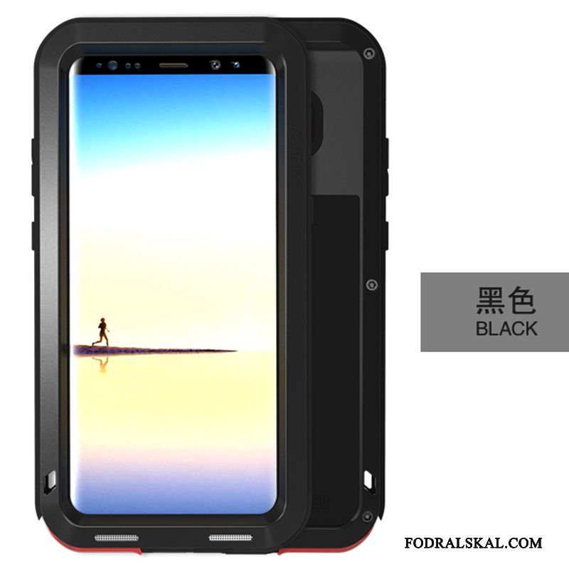 Skal Samsung Galaxy Note 8 Skydd Fallskydd Tre Försvar, Fodral Samsung Galaxy Note 8 Påsar Telefon Gul