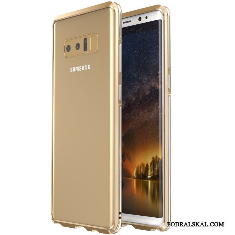 Skal Samsung Galaxy Note 8 Skydd Purpur Frame, Fodral Samsung Galaxy Note 8 Kreativa Fallskydd Par
