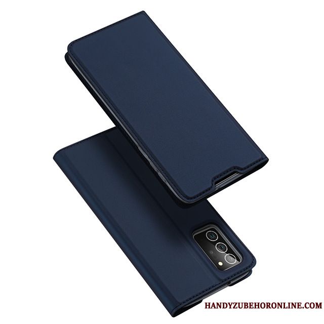 Skal Samsung Galaxy Note20 Ultra Läderfodral Telefon Rosa, Fodral Samsung Galaxy Note20 Ultra Täcka Magnetic Slim