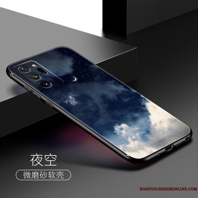 Skal Samsung Galaxy Note20 Ultra Silikon Ljus Personlighet, Fodral Samsung Galaxy Note20 Ultra Vind Blå