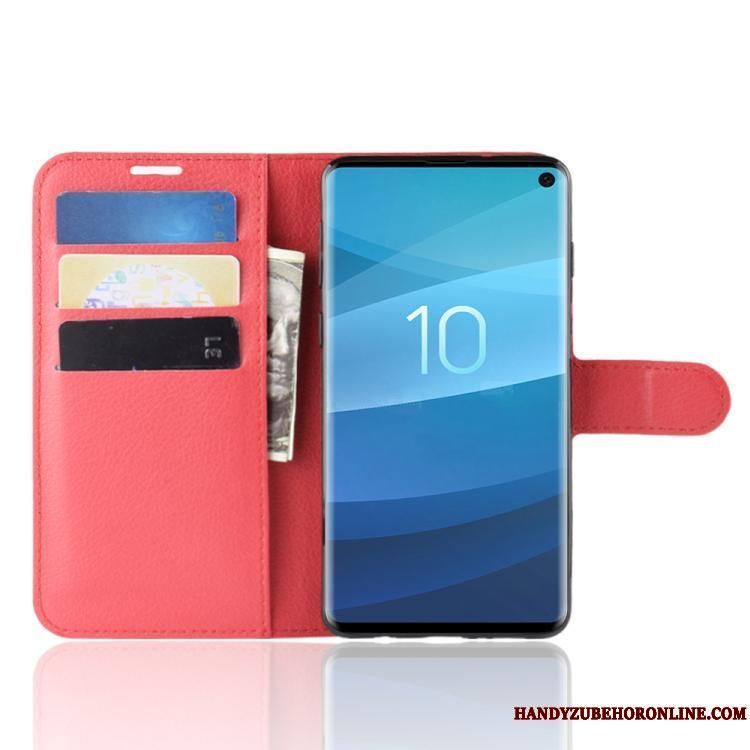 Skal Samsung Galaxy S10+ Läderfodral Svarttelefon, Fodral Samsung Galaxy S10+ Plånbok Kort Business
