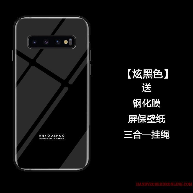 Skal Samsung Galaxy S10 Påsar Fallskydd Personlighet, Fodral Samsung Galaxy S10 Skydd Gradient Färg Härdat Glas