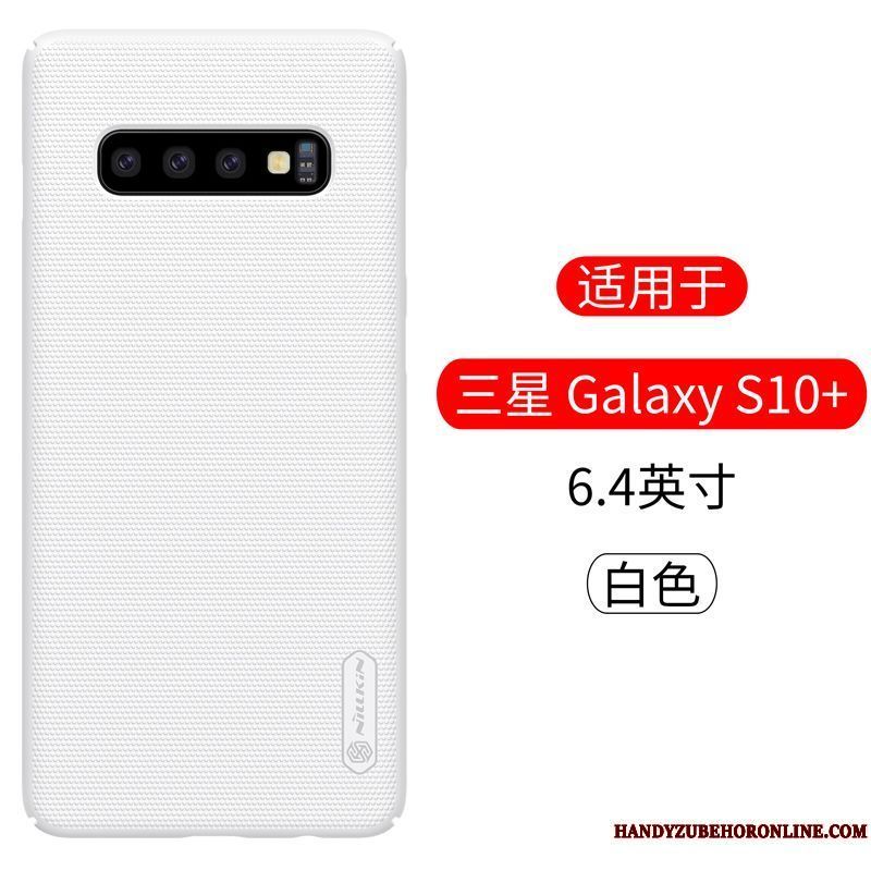 Skal Samsung Galaxy S10+ Skydd Guldtelefon, Fodral Samsung Galaxy S10+ Nubuck Fallskydd