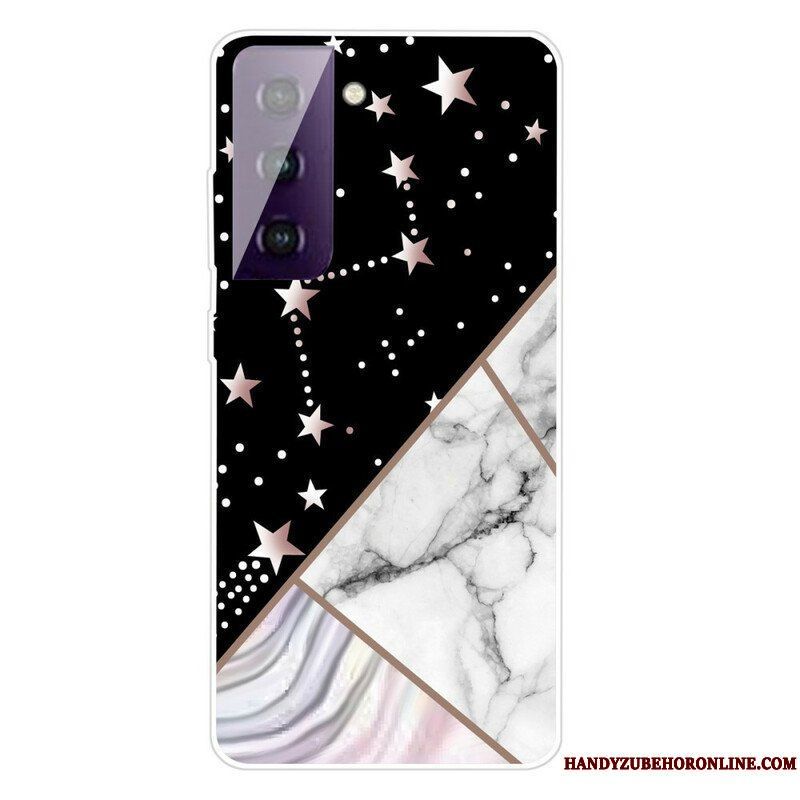 Skal Samsung Galaxy S21 FE Nedgång Geometrisk Marmor