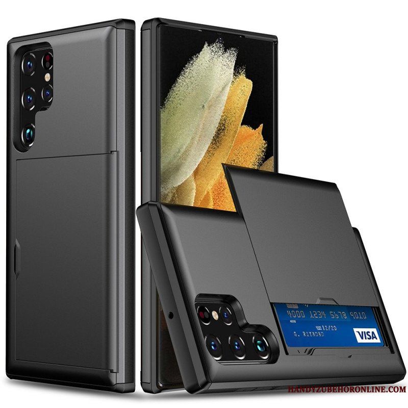 Skal Samsung Galaxy S22 Ultra 5G Dragkedja Korthållare