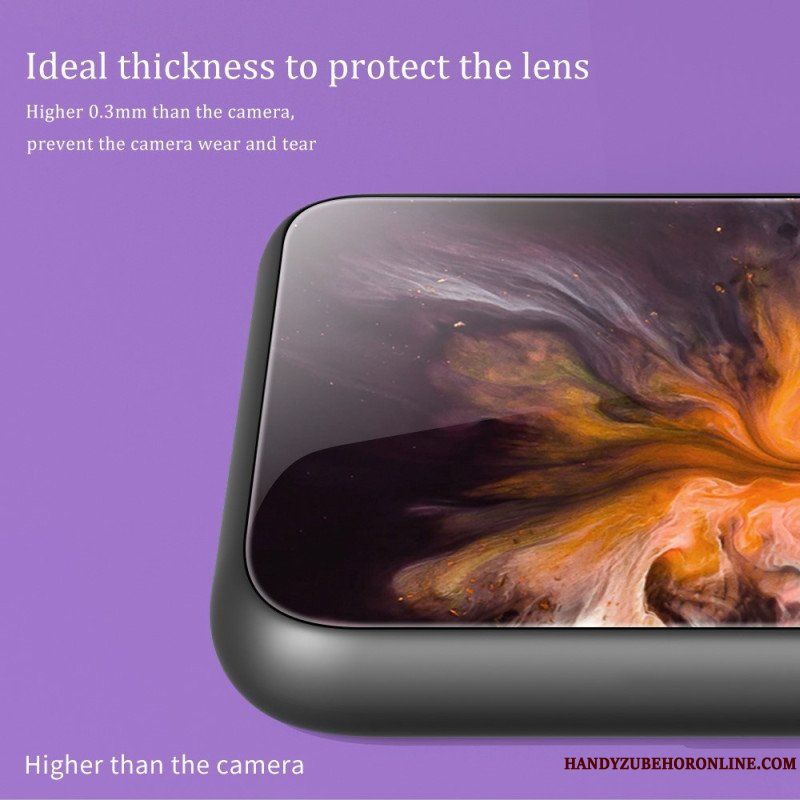 Skal Samsung Galaxy S23 Ultra 5G Marmorfärger Härdat Glas