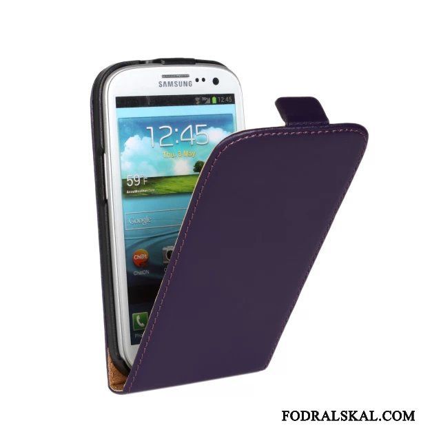 Skal Samsung Galaxy S3 Läder Gultelefon, Fodral Samsung Galaxy S3 Täcka