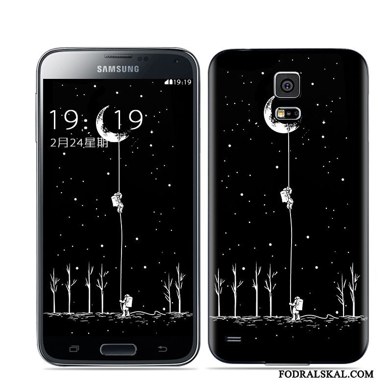 Skal Samsung Galaxy S5 Blå Bakre Omslag, Fodral Samsung Galaxy S5 Telefon