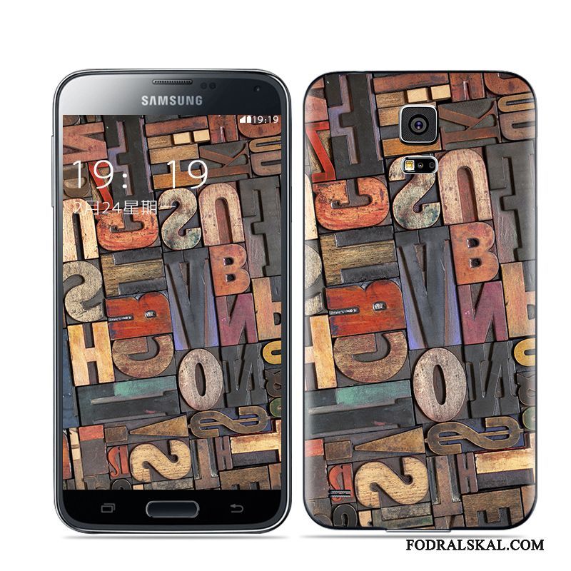 Skal Samsung Galaxy S5 Färg Svart Vit, Fodral Samsung Galaxy S5 Guld Bakre Omslag