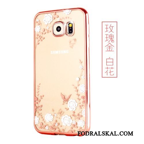 Skal Samsung Galaxy S6 Edge + Mjuk Guld Transparent, Fodral Samsung Galaxy S6 Edge + Skydd