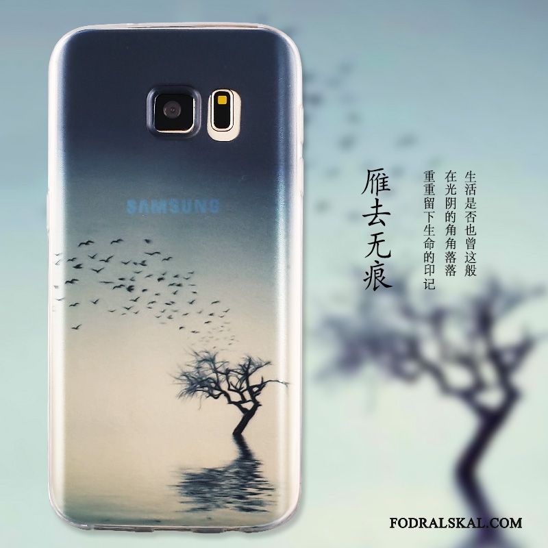 Skal Samsung Galaxy S6 Edge Silikon Blåtelefon, Fodral Samsung Galaxy S6 Edge Skydd