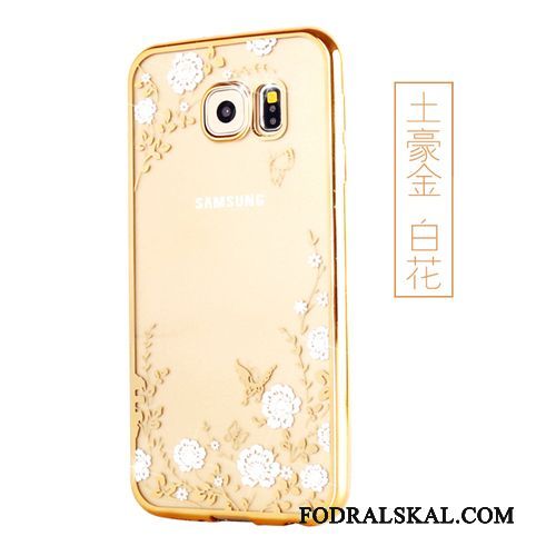 Skal Samsung Galaxy S6 Edge Silikon Guld, Fodral Samsung Galaxy S6 Edge Mjuk