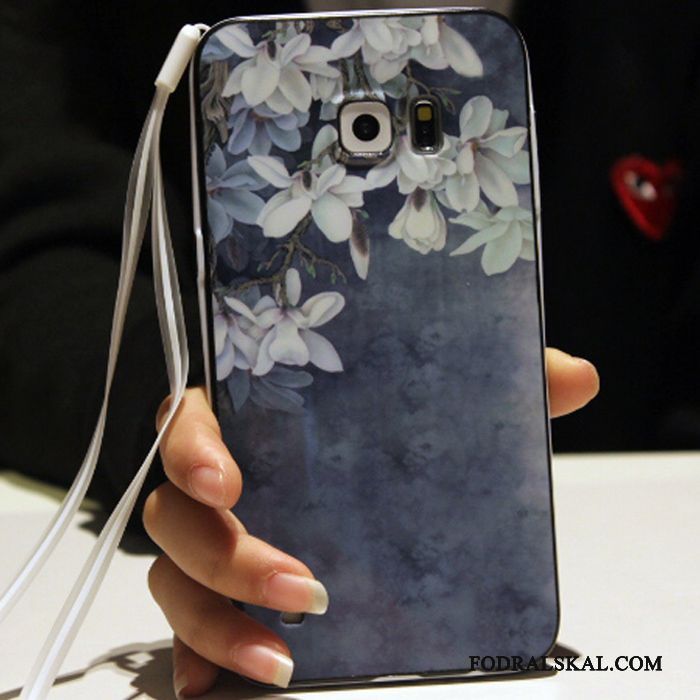 Skal Samsung Galaxy S6 Edge + Silikon Telefon Fallskydd, Fodral Samsung Galaxy S6 Edge + Skydd Hängsmycken