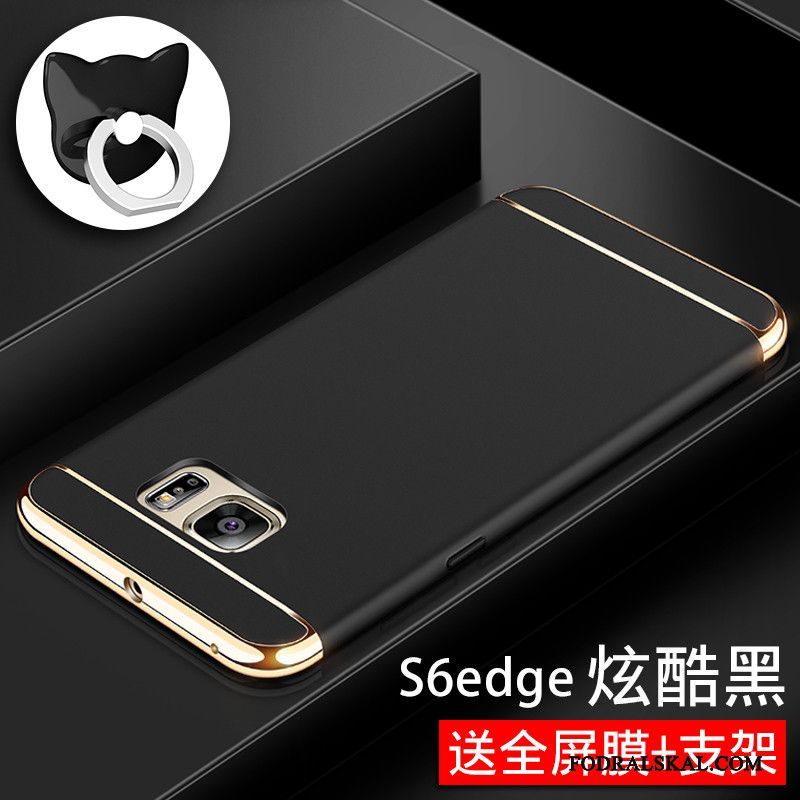 Skal Samsung Galaxy S6 Edge Skydd Nubuck Röd, Fodral Samsung Galaxy S6 Edge Hårdtelefon