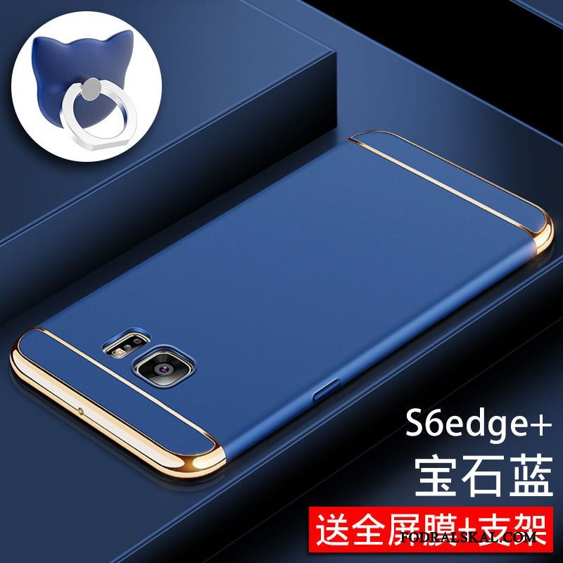 Skal Samsung Galaxy S6 Edge Skydd Nubuck Röd, Fodral Samsung Galaxy S6 Edge Hårdtelefon