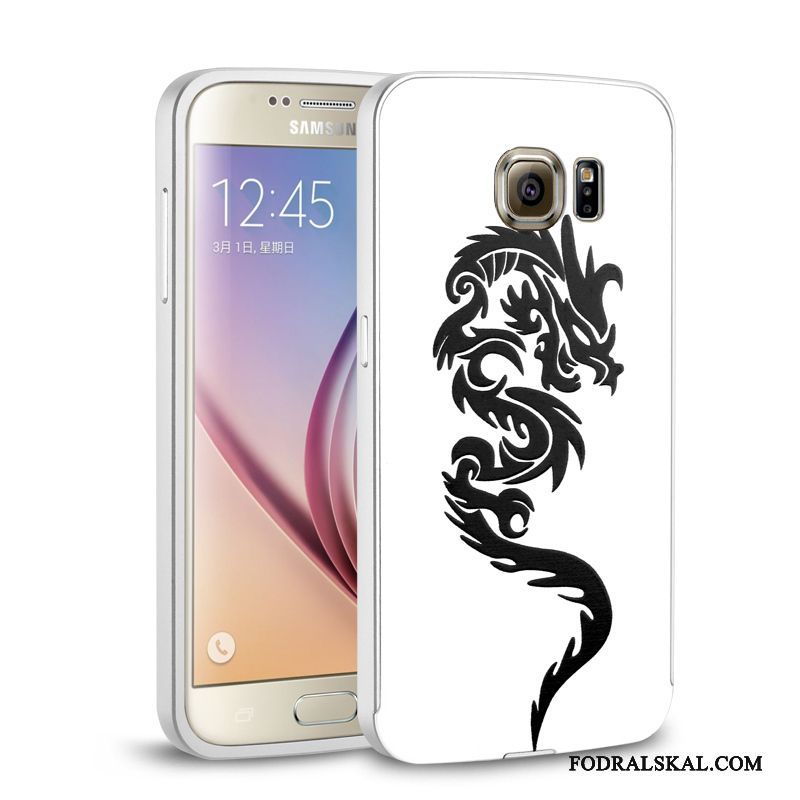Skal Samsung Galaxy S6 Metall Telefon Gul, Fodral Samsung Galaxy S6 Bakre Omslag Frame