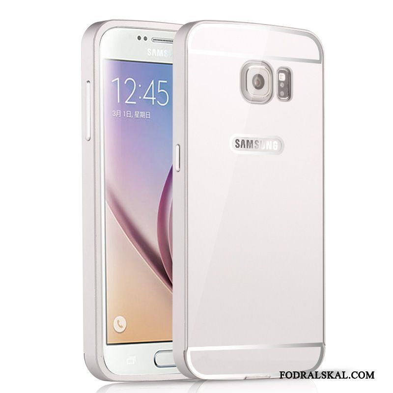 Skal Samsung Galaxy S6 Metall Telefon Gul, Fodral Samsung Galaxy S6 Bakre Omslag Frame