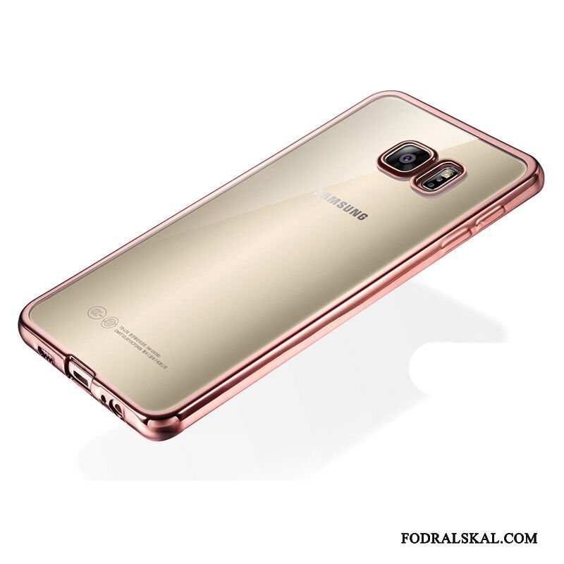 Skal Samsung Galaxy S6 Mjuk Rosatelefon, Fodral Samsung Galaxy S6 Skydd Transparent Plating