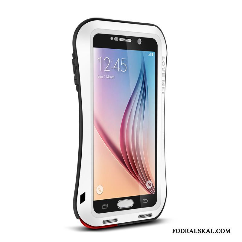 Skal Samsung Galaxy S6 Skydd Silver Tre Försvar, Fodral Samsung Galaxy S6 Påsar Fallskyddtelefon
