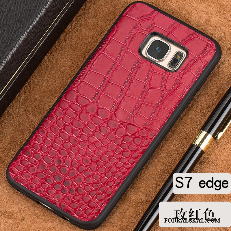 Skal Samsung Galaxy S7 Edge Kreativa Personlighet Elegant, Fodral Samsung Galaxy S7 Edge Läderfodral Telefon Fallskydd