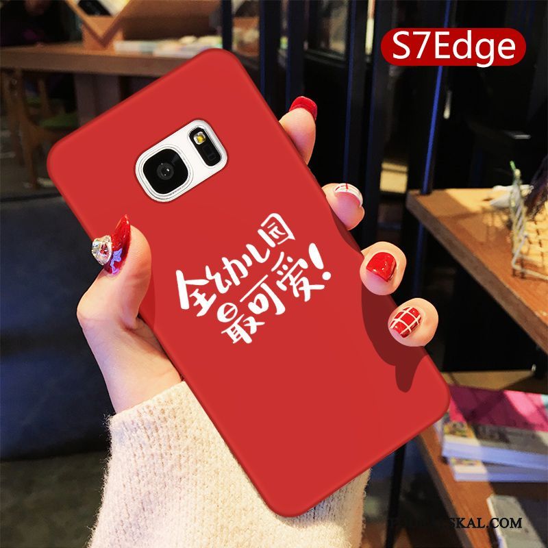 Skal Samsung Galaxy S7 Edge Kreativa Röd Par, Fodral Samsung Galaxy S7 Edge Mjuk Telefon Vacker