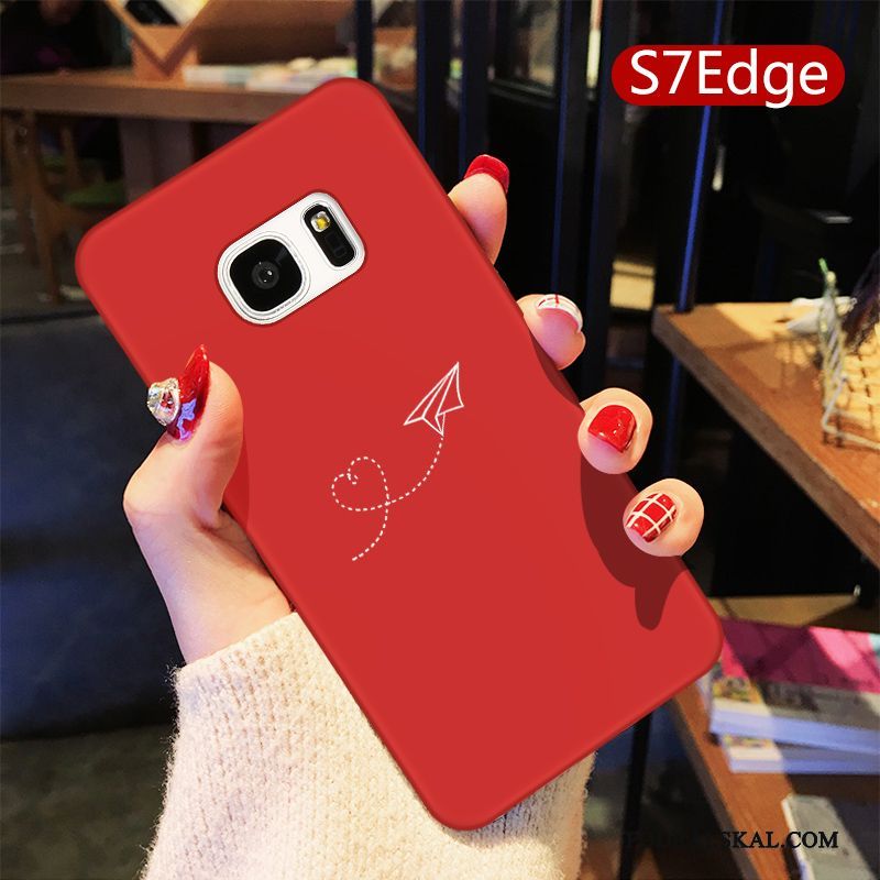 Skal Samsung Galaxy S7 Edge Kreativa Röd Par, Fodral Samsung Galaxy S7 Edge Mjuk Telefon Vacker
