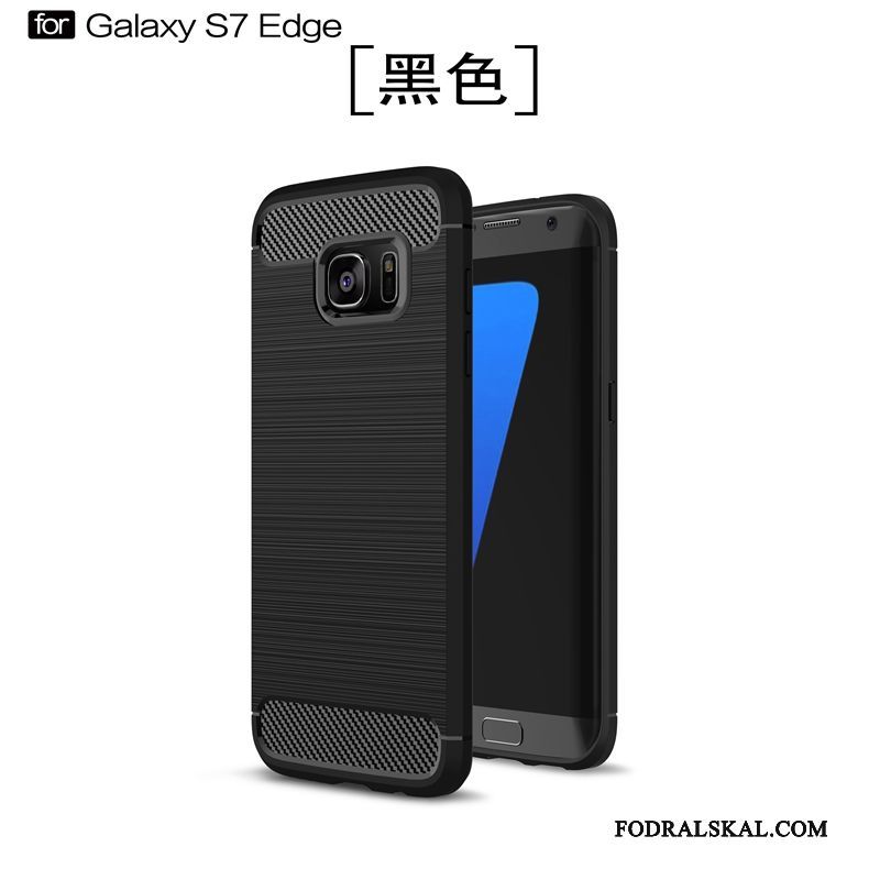 Skal Samsung Galaxy S7 Edge Mjuk Silke Grön, Fodral Samsung Galaxy S7 Edge Silikon Fallskydd Mönster