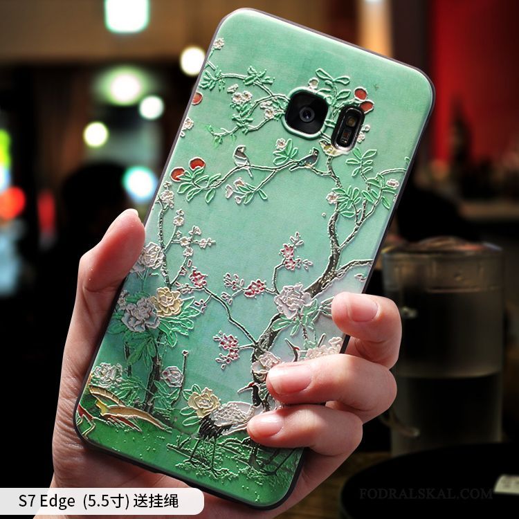 Skal Samsung Galaxy S7 Edge Påsar Grön Personlighet, Fodral Samsung Galaxy S7 Edge Silikon Telefon Fallskydd