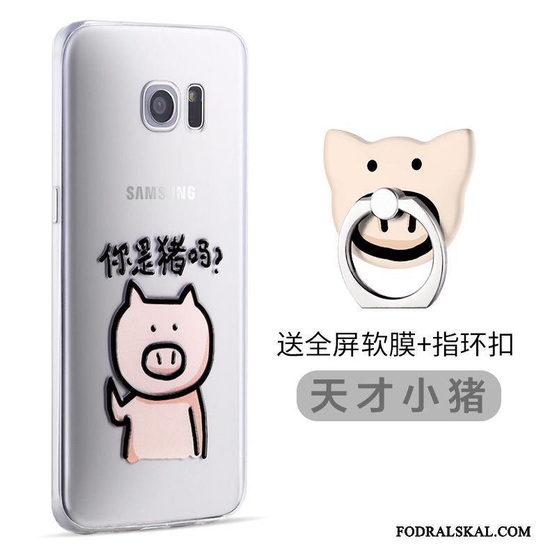 Skal Samsung Galaxy S7 Edge Silikon Gultelefon, Fodral Samsung Galaxy S7 Edge Tecknat