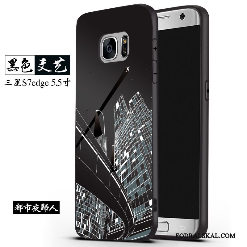 Skal Samsung Galaxy S7 Edge Silikon Telefon Grå, Fodral Samsung Galaxy S7 Edge Kreativa Fallskydd Trend