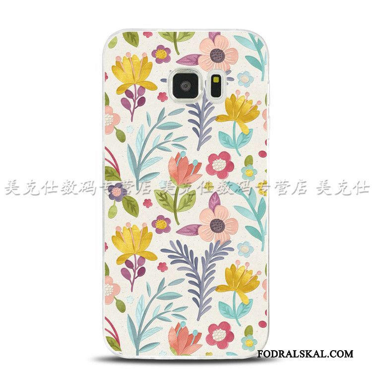 Skal Samsung Galaxy S7 Edge Skydd Blommortelefon, Fodral Samsung Galaxy S7 Edge Färg Fågel